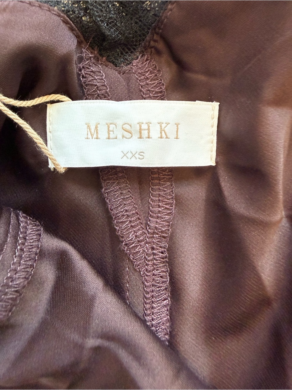 Meshki- Halter Mini Dress in chocolate brown - Picture 7 of 7